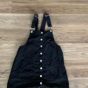 Cute Black Corduroy Dress